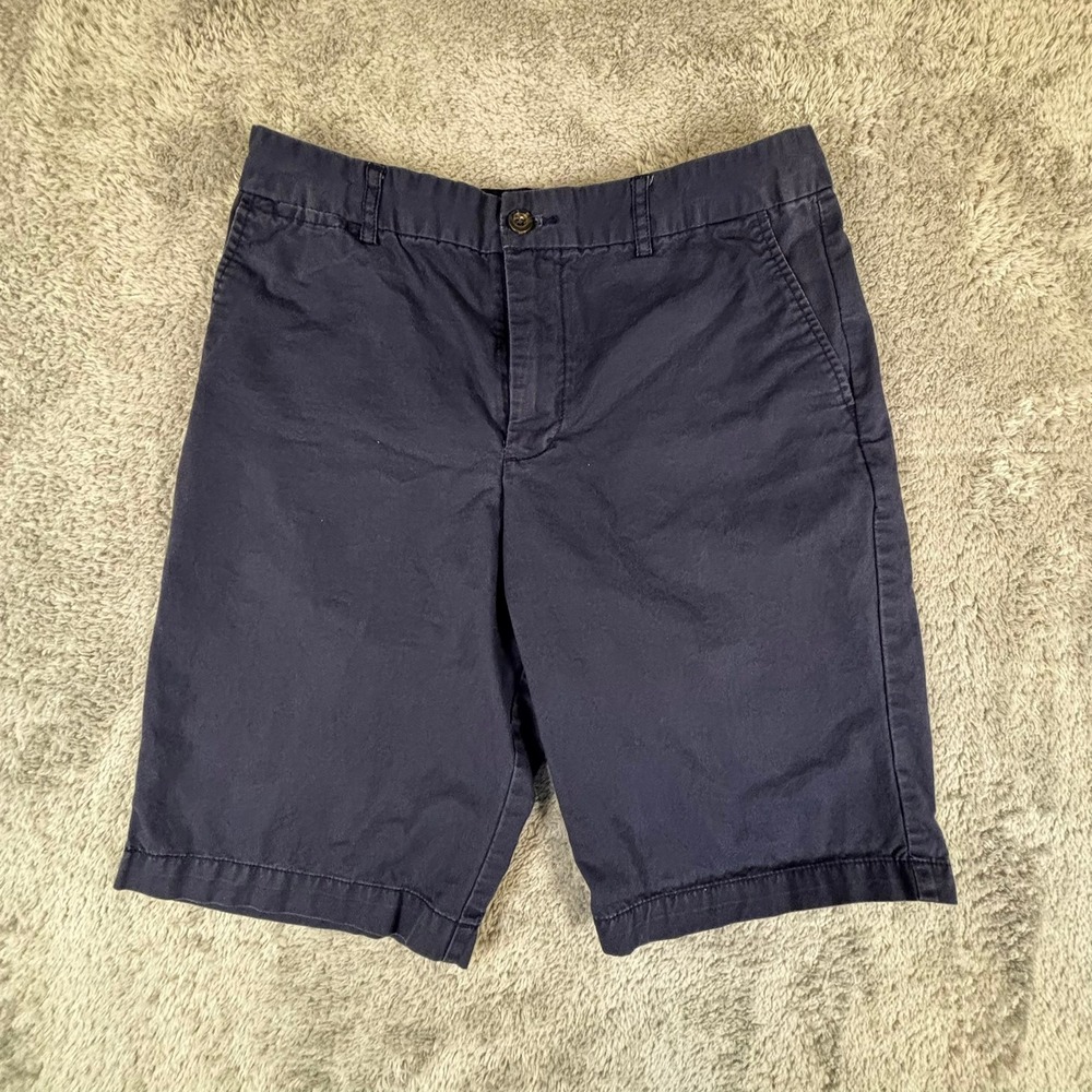 Polo Ralph Lauren Boys Navy Blue Classic Polo Chino Shorts Size 18 Cotton Twill